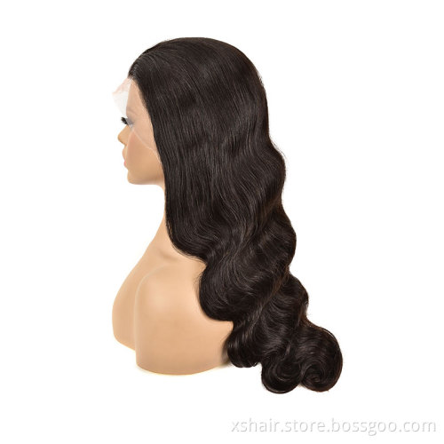 Factory Wholesale Human Lace Front Hair Highlight Hd Frontal 13X4 Headband Wig Malaysian Body Wave